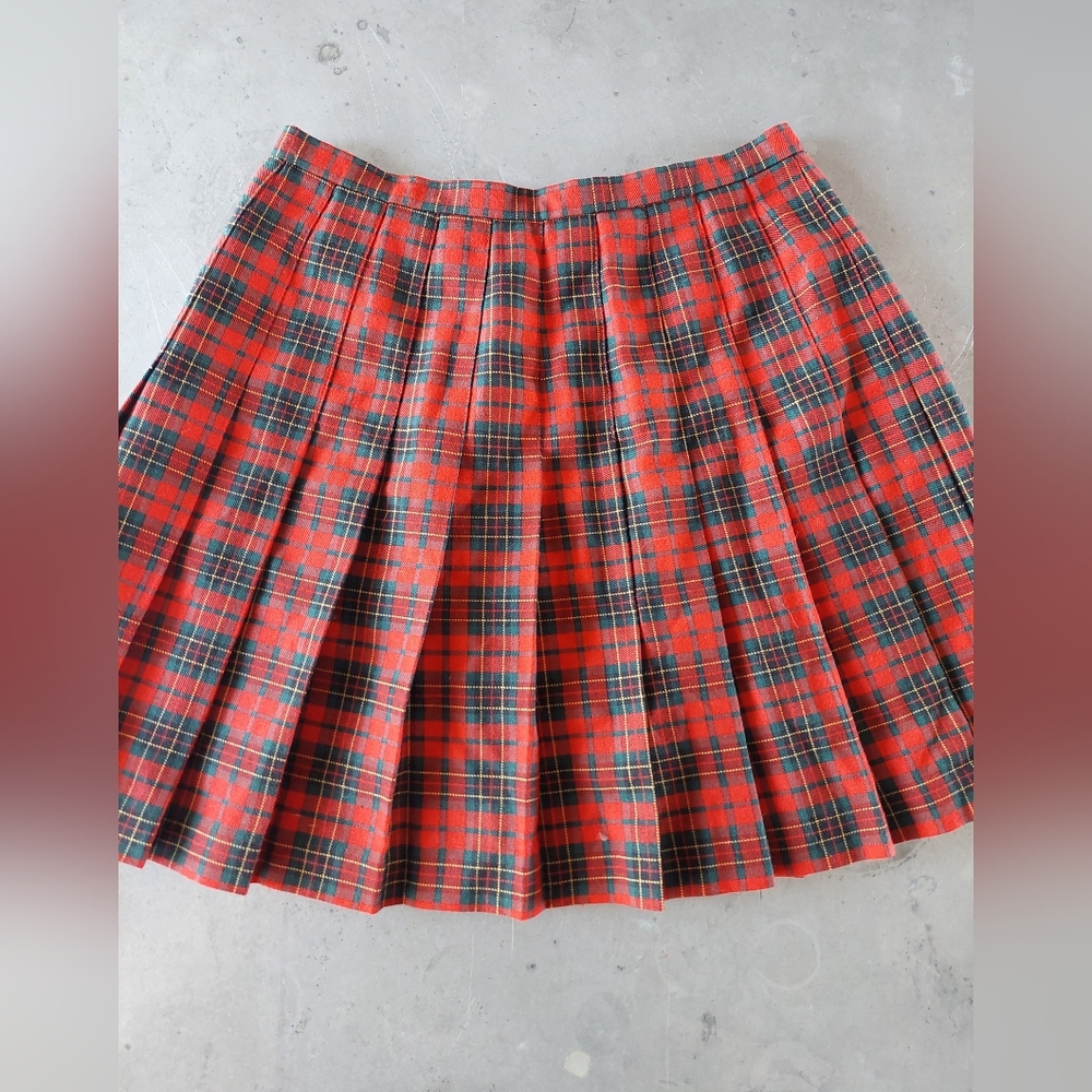 VTG Schoolgirl Academia Stringbean USA Plaid mini skirt 7/8 - Picture 5 of 5